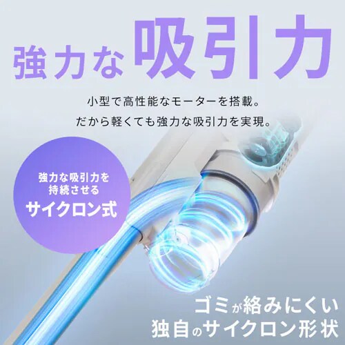 充電式サイクロンスティッククリーナー ゴミ収集ドック付き SCD-124PD