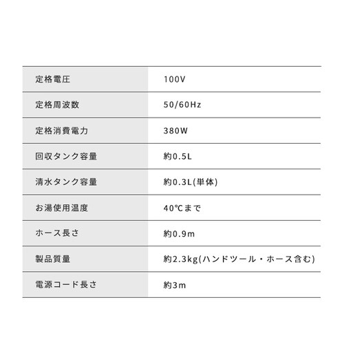 リンサークリーナー RNS-500A ホワイト 専用洗剤付き_12