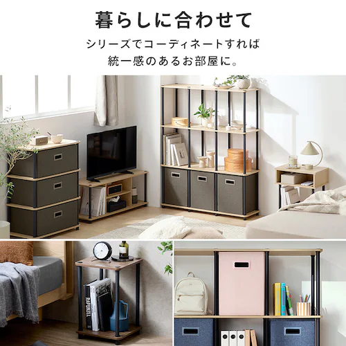 【ねじるだけ簡単組立】スチールポールラック ウォールシェルフ SPR-960WS ナチュラル/ブラック_2