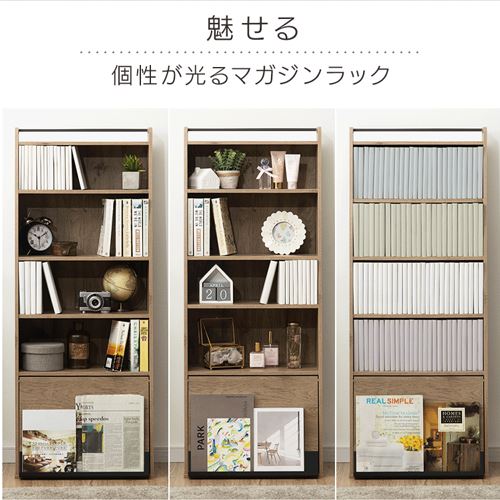 アイアンウッドマガジンラック IWMG-5R ブラック/アッシュブラウン