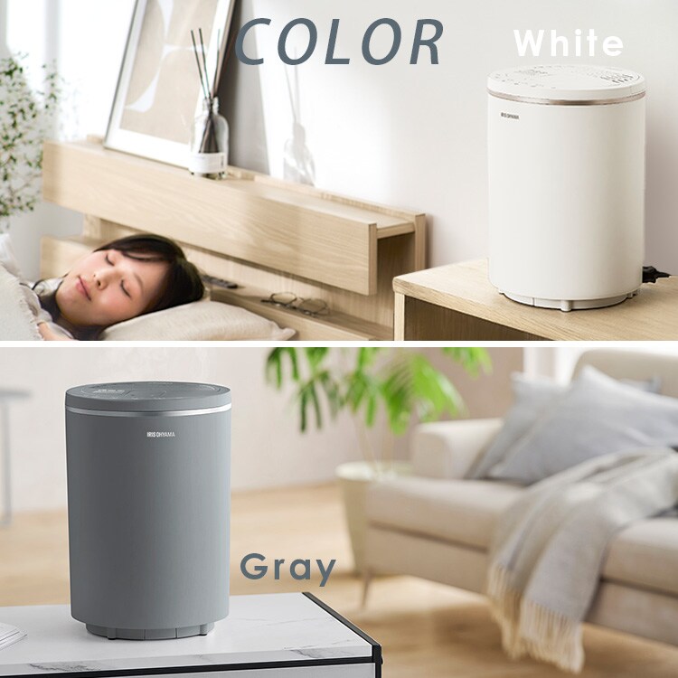 スチーム式加湿器 オヤスミスト 400ml AHM-MHU40A-W ホワイト 211208