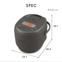 炊飯器 3合 マイコン式 50銘柄炊き RC-MDA30-W ホワイト 298879 