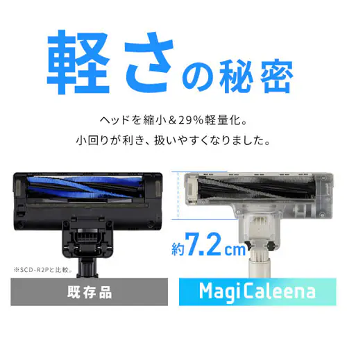 MagiCaleena 掃除機 コードレス サイクロン マルチパワーヘッド付き SCD-L3P-HC グレージュ_4