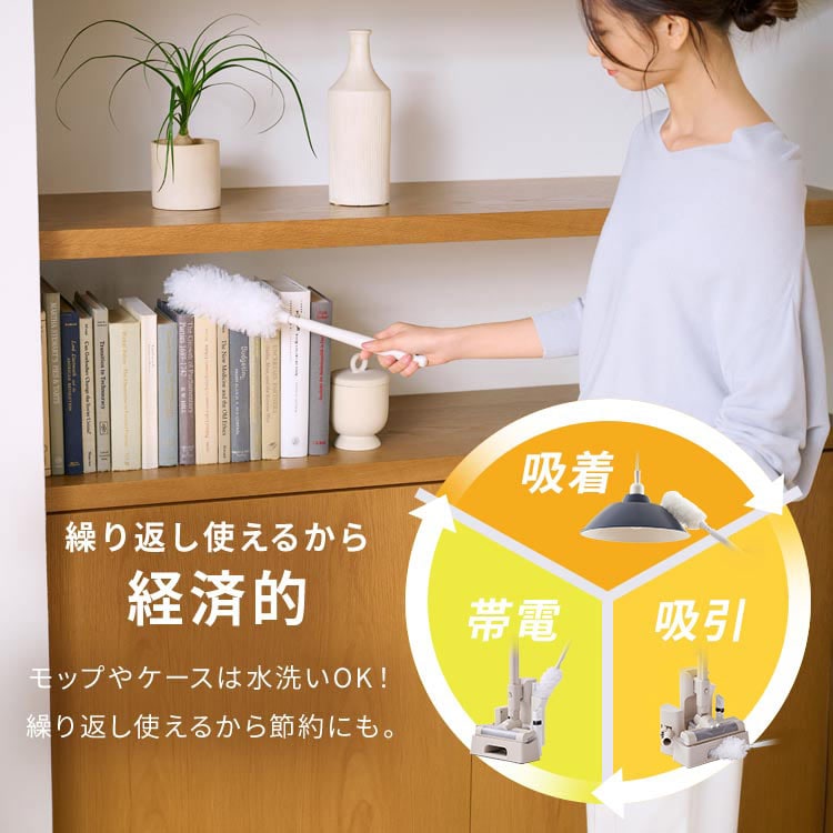 MagiCaleena 掃除機 コードレス サイクロン マルチパワーヘッド付き