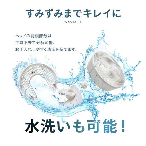 【分解丸洗い】 サーキュレーター扇風機 18畳 タッチパネル 上下左右首振り STF-AC15TEC-H グレー_13
