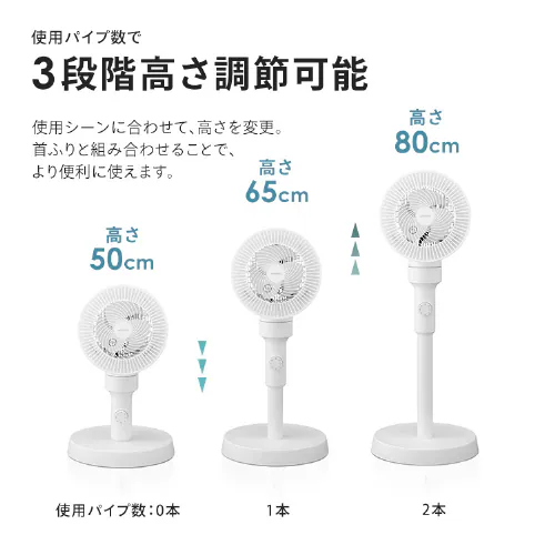 【分解丸洗い】 サーキュレーター扇風機 18畳 ダイヤル 左右首振り STF-AC15EC-W ホワイト_12