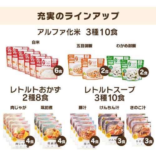 非常食セット 防災食 アルファ米 3種10食 おかず 5種18食 保存食 非常