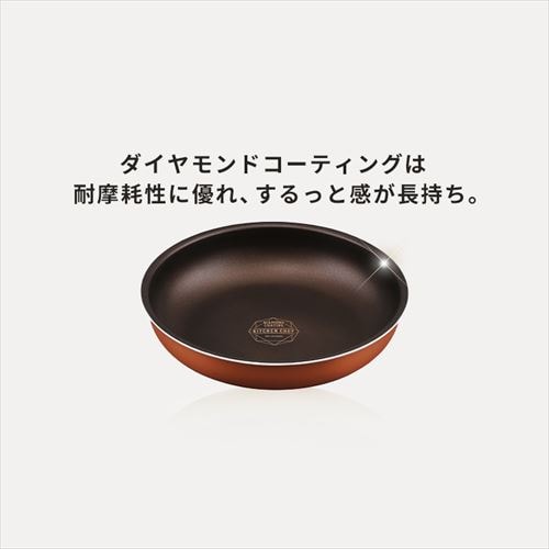 フライパン 13点セット IH/ガス火対応 ダイヤモンドコートパン PDCI