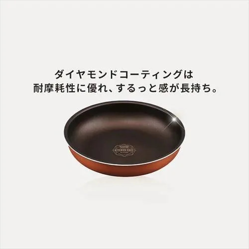 フライパン 13点セット IH/ガス火対応 ダイヤモンドコートパン PDCI-T13S メタリックバーミリオン_9