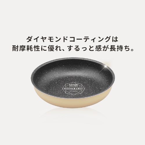 フライパン 6点セット IH/ガス火対応 ダイヤモンドコートパン DCI-T6S