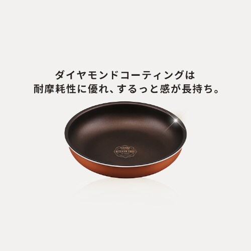 フライパン 13点セット ガス火専用 ダイヤモンドコートパン PDCG-T13S