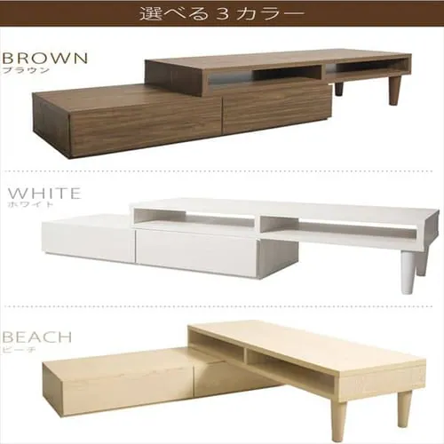 テレビ台 伸縮タイプ 幅105~193cm IR-TV-001 ブラウン_9
