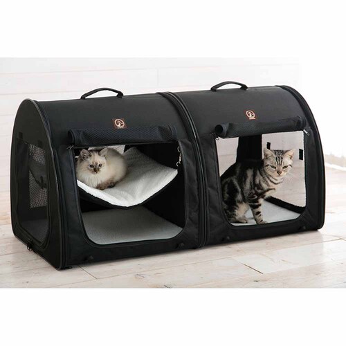 ダッドウェイペット ポータブル・ケージ/ダブル/オールブラック PTOF2109021 _2