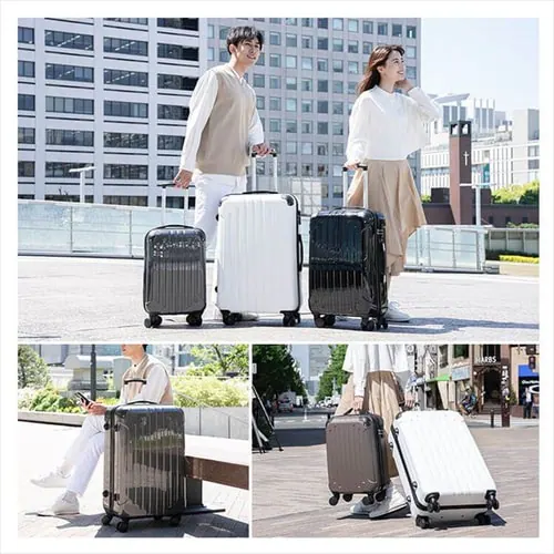 スーツケース Sサイズ 40〜49L 2〜3泊 ダブルキャスター 拡張機能付き KD-SCK エンボスタイプ ネイビー_8