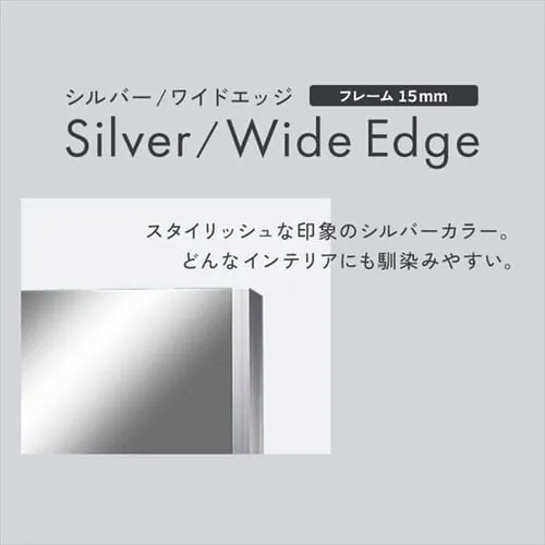 鏡 ミラー 全身 壁掛け 割れない おしゃれ 全身鏡 ワイドエッジ リフェクスミラー 100×150cm シルバー NRM-1S【代引き不可】_2