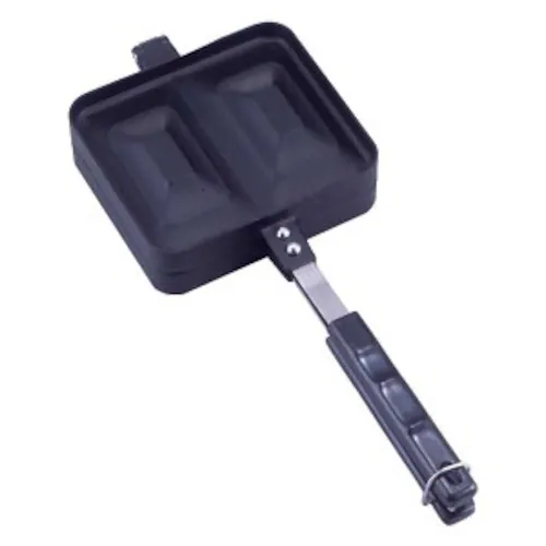 ホットサンドメーカー フライパン ガス火 アルミ製 直火 ブラック 下村企販_3