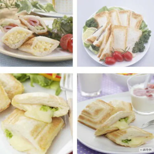 ホットサンドメーカー フライパン ガス火 アルミ製 直火 ブラック 下村企販_4