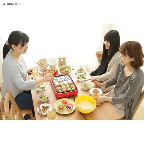 ホットプレート 着脱式 2WAY PHP-24W-R レッド 7052878│アイリス