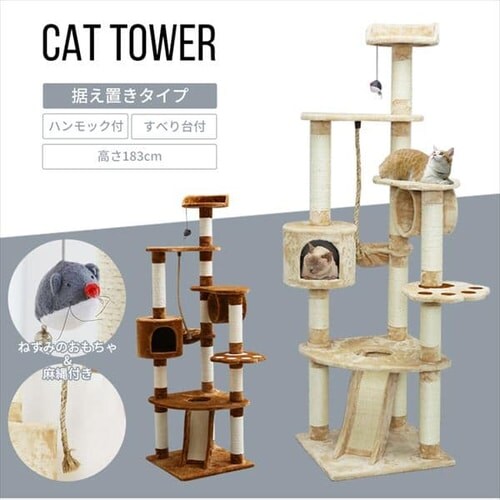キャットランド 紐付き ベージュ_2