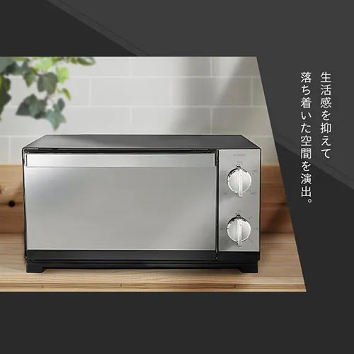 オーブントースター ミラー 4枚焼き POT-413-B ブラック_3