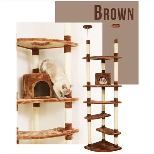 キャットタワー 突っ張り ベージュ 猫タワー 7059776 │アイリス