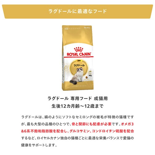 ロイヤルカナン キャットフード ラグドール 成猫用 400g FBN(フィーライン ブリード ニュートリション)rccf41_4