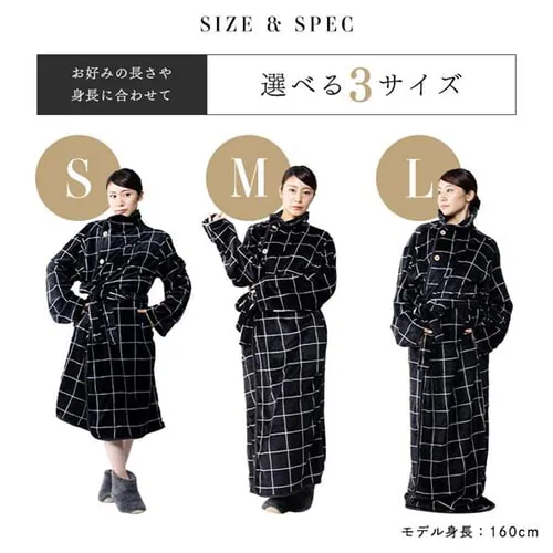 fondan 着る毛布 167cm丈 フランネルマイクロファイバー 洗濯可 ミルキーホワイト _18