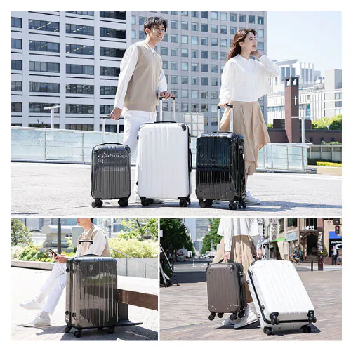 スーツケース Lサイズ 94L 7泊以上 ダブルキャスター KD-SCK ツヤタイプ ブラック_8