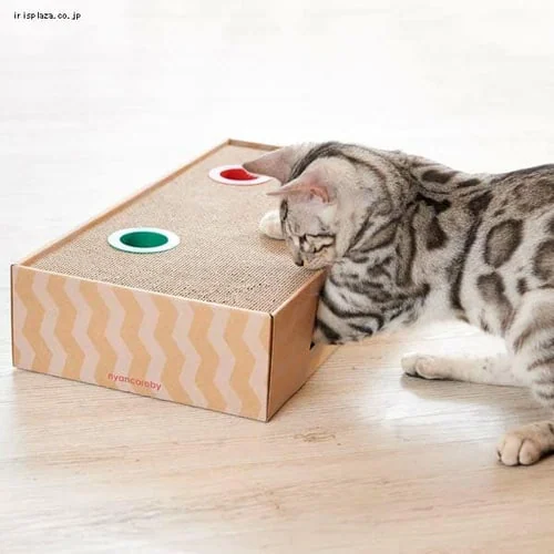 エイムクリエイツ ニャンコロビー ボックス 爪とぎ おもちゃ_3