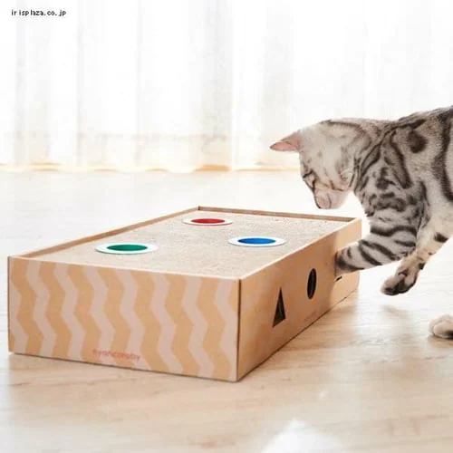エイムクリエイツ ニャンコロビー ボックス 爪とぎ おもちゃ_4