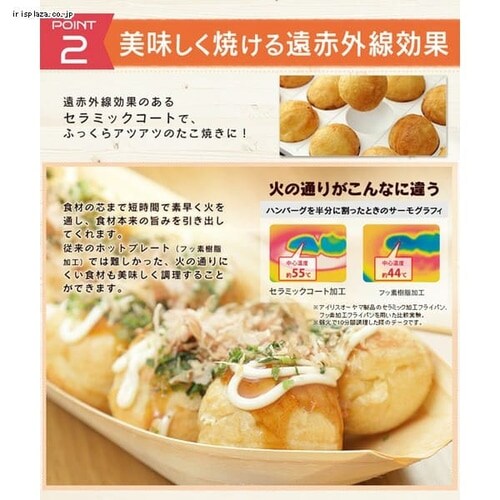 たこ焼き器 24穴 PTY-C24-H グレー 7093011 │アイリスオーヤマ公式