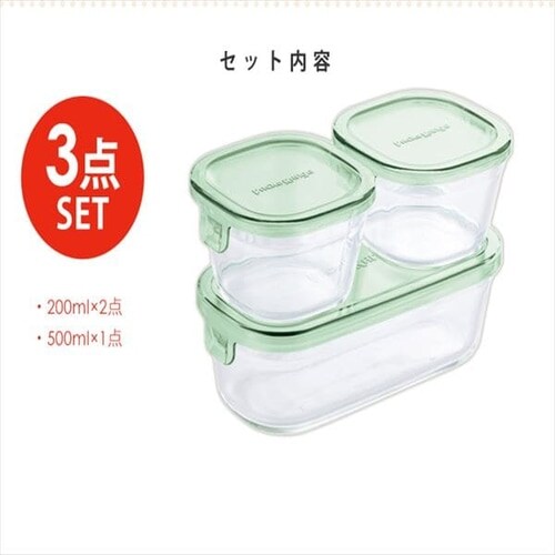 iwaki �ۑ��e�� �p�^3�_�Z�b�g �O���[�� PSCPRN3G2 _7