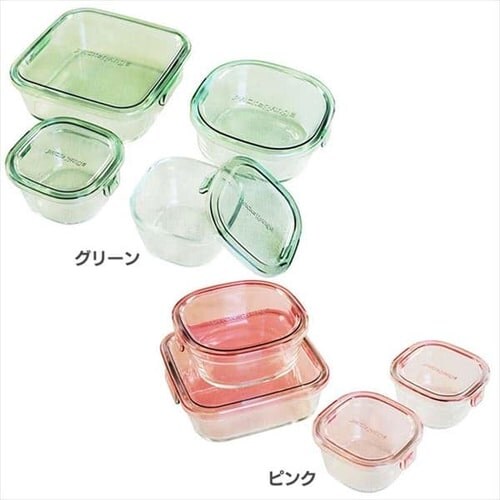 iwaki �ۑ��e�� �p�^4�_�Z�b�g PSCPRN4G1 �O���[�� _4