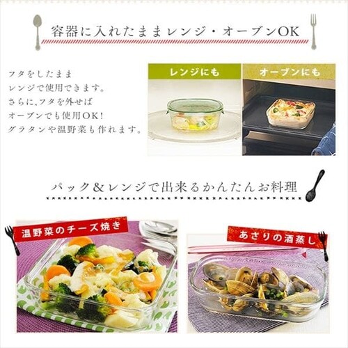 iwaki 保存容器 角型4点セット PSCPRN4G1 グリーン 7095488 │アイリス