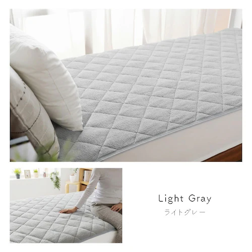 シープ調ボア敷きパッド シングル 洗濯可 グレージュ _14