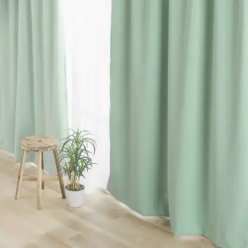 ドレープカーテン 2枚組 1級遮光 遮熱 UVカット 幅100cm×丈120cm プレーンブルー _6