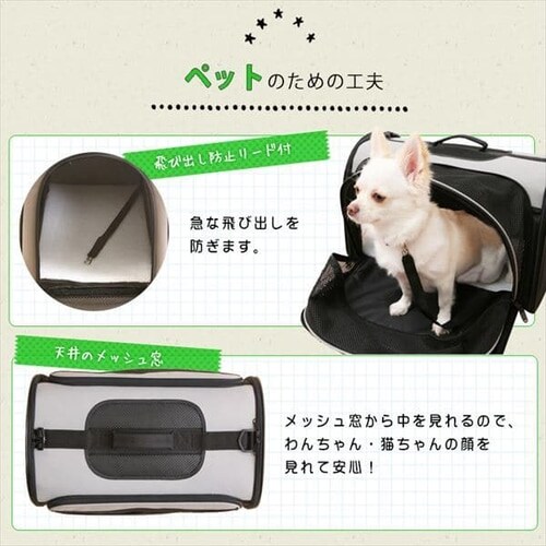 2WAYアウトドアペットキャリー ブラック PC-S004 L BK 犬 猫 キャリー