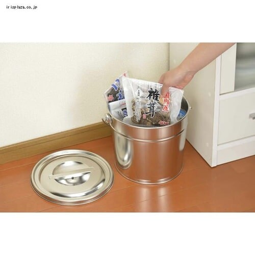 バケツ 8L フタ付き ステンレス 下村企販 20442 _6