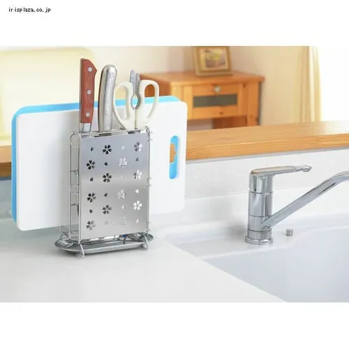 ヨシカワ 包丁・まな板・キッチンバサミスタンド 桜 1305394 _2