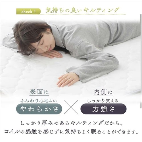 圧縮ロールボンネルコイルマットレス ダブル ブラック 7167682