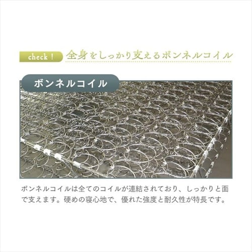 圧縮ロールボンネルコイルマットレス ダブル ブラック 7167682