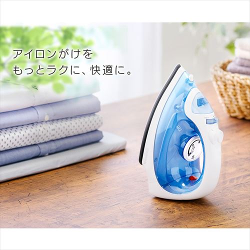 スチームアイロン コードレス ケース付き フッ素コート SIR-04CL-W