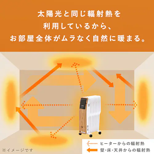 オイルヒーター 24hタイマー POH-S1208M-W ホワイト_7