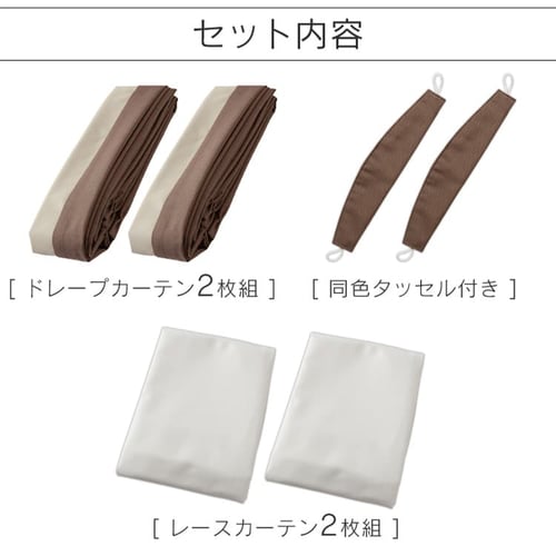 完全遮光カーテン 4P IP 幅100cm×丈135cm 4枚組み ロレンツ/ネイビー