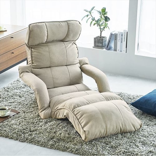 座椅子 極 肘付き リクライニング YCK-002 ネイビー 7138703