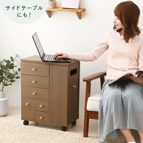 コスメドレッサーワゴン ピュアホワイト 7140307 │アイリスオーヤマ