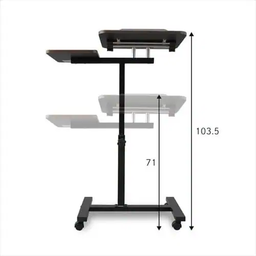 サイドテーブル キャスター付き CST-7010 ダークブラウン _20