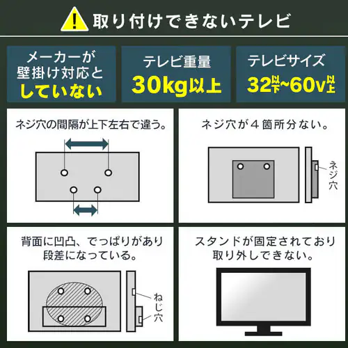壁掛け風テレビ台 ハイタイプ 全3色_17