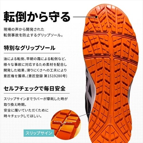 アシックス ウィンジョブ CP302 FCP302 メトロポリス×ホワイト 25.5cm_4