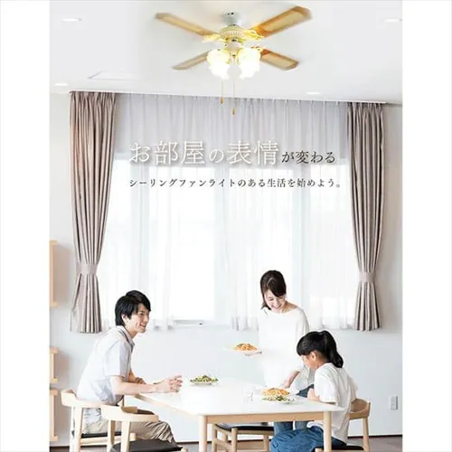 シーリングファン 42インチ プルスイッチ ILF4-WH ホワイト _4